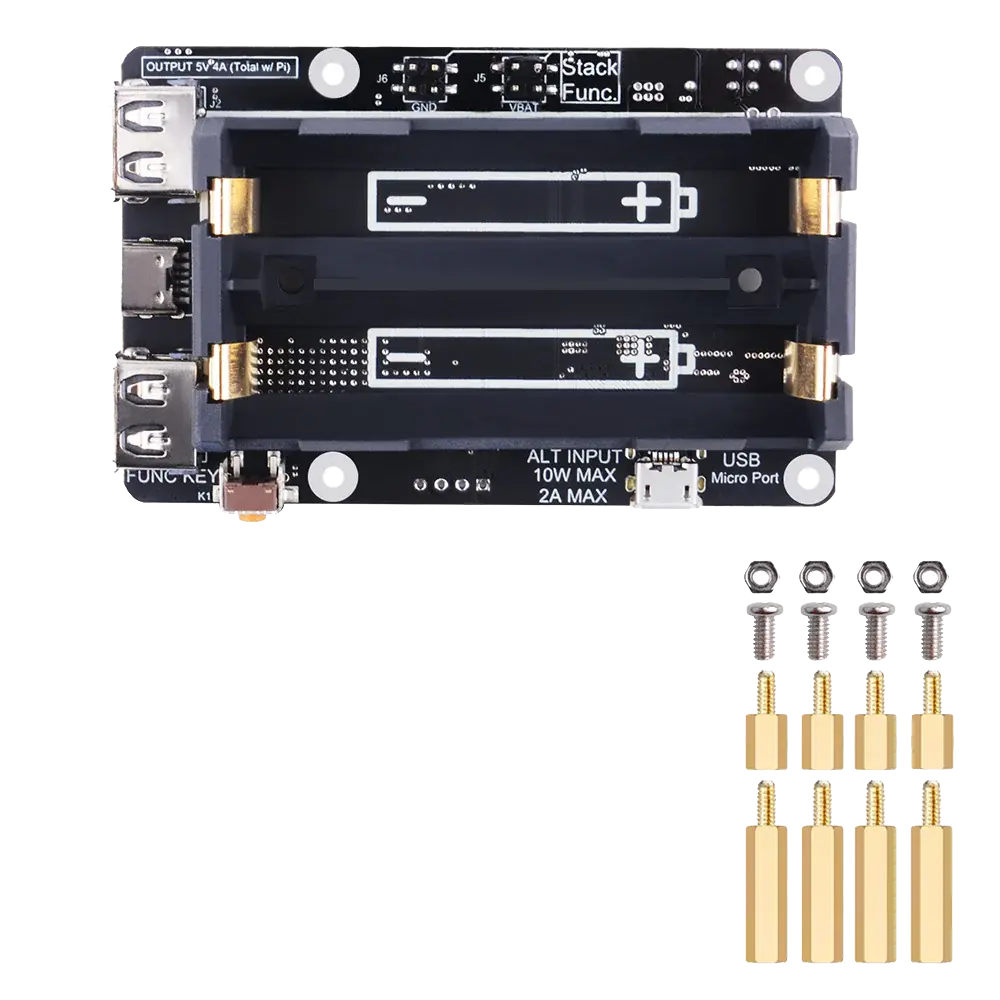 UPS con RTC y Coulómetro para Raspberry Pi 4B/3B+/3B