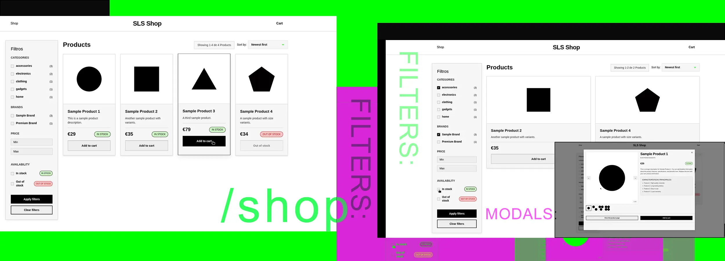 Listado de productos de la plantilla de e-commerce serverless, navegando sin pagar por un servidor siempre encendido.