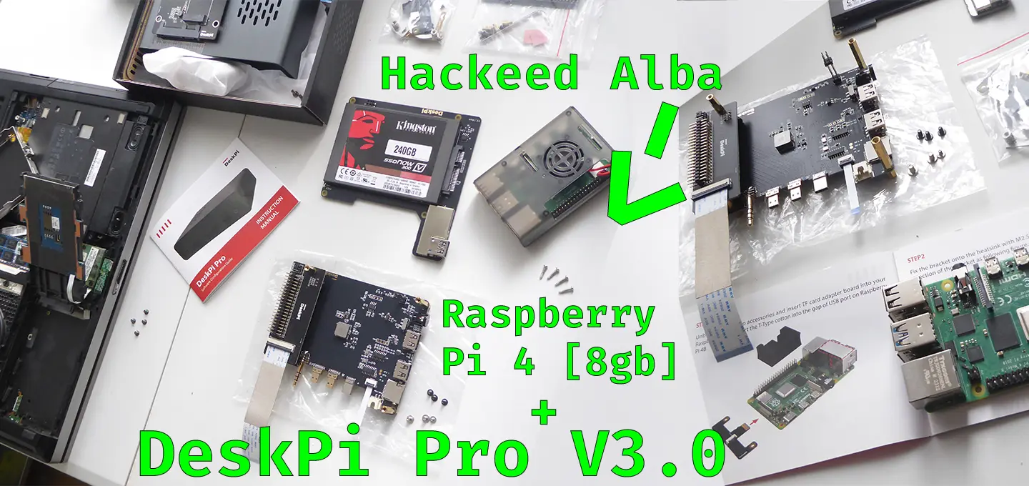 Hackeed Alba | Raspberry Pi 4 8GB + DeskPi Pro V3.0